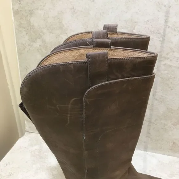 FRYE LEATHER PAIGE TALL RIDING BOOTS - Picture 9 of 14
